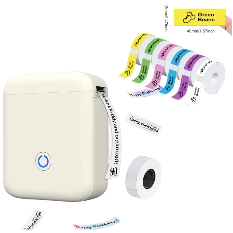 P11Bluetooth Mini thermal label maker,capable of printing continuous sticker,multi-purpose printer for office, home, and kitchen: GRAY