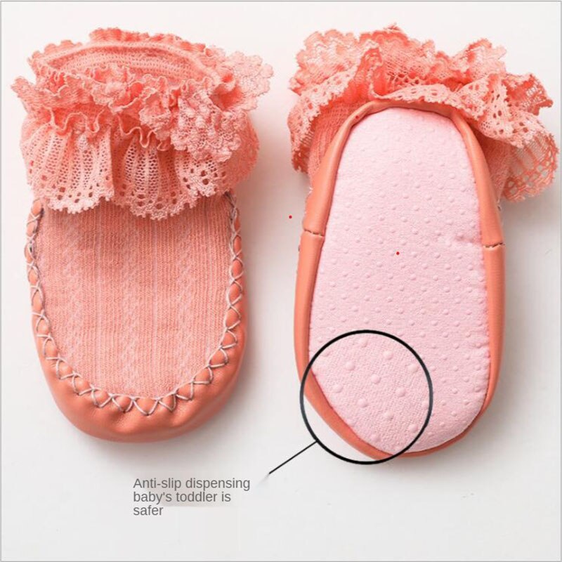 Calcetines con suelas de goma para bebé recién nacido, Zapatos para niño y niña, Calcetines antideslizantes de suela blanda para primavera y verano,
