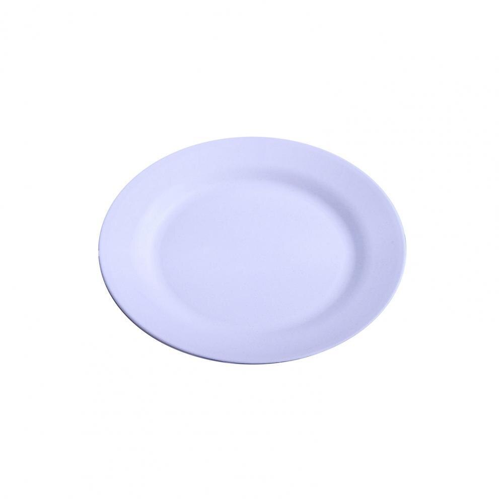 Convenient Fruit Plate Lightweight Anti-scratch 5 Colors Smooth Edge Food Plate: Purple  25cm