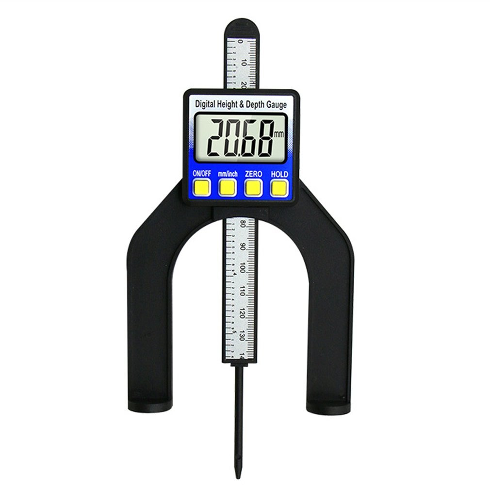 Medidor de profundidad Digital LCD de 0-80MM, calibres de carpintería, herramientas de medición de altura, apertura magnética de pie