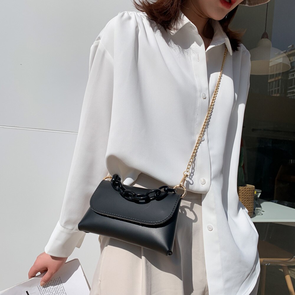 Kettingen kleine dames clutch portemonnees tote handtassen pu leren dames hoes schouder messenger crossbody tassen