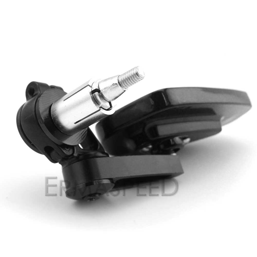 Espejos retrovisores CNC de 7/8 "y 22mm para motocicleta, cristal azul Universal, accesorios de espejo lateral para manillar de moto y Scooter: Black