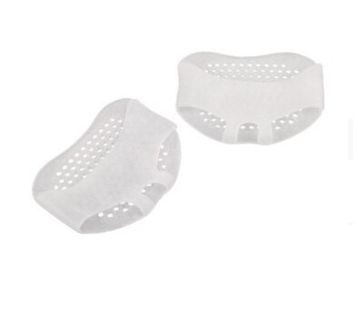 Silikon Vorfuß Mittelfuß Pads Orthesen Fuß Massage pflege Anti-Unterhose Schutz Hohe Ferse Elastische Kissen Fußpflege werkzeug: Weiß