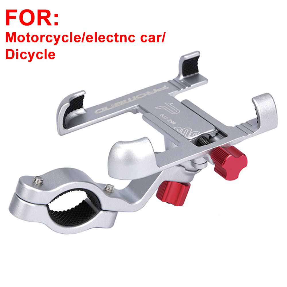 Aluminum Alloy Bike Mobile Phone Holder Adjustable Bicycle Phone Holder Non-slip MTB Phone Stand Cycling Accessories: D