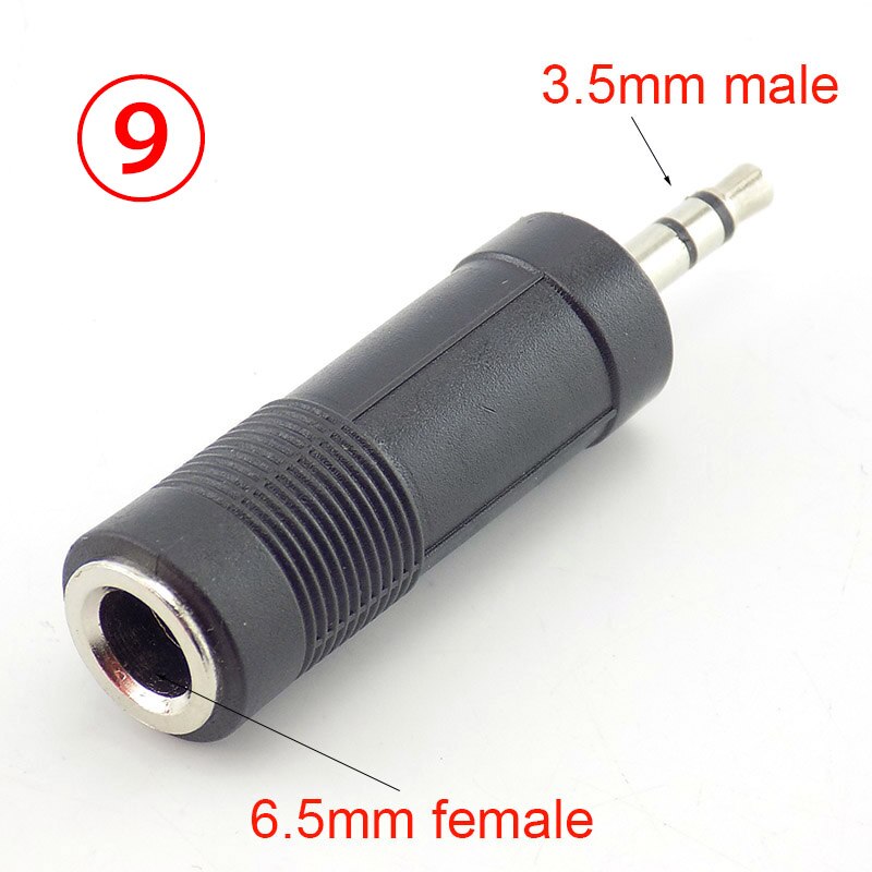 Dc-stroomadapterconnectoren 6.5mm 5.5x 2.1mm 2.5mm 3.5mm 1.35mm pc vrouwelijk naar mannelijk vrouwelijk tablet-stroomadapter jackplug: 9