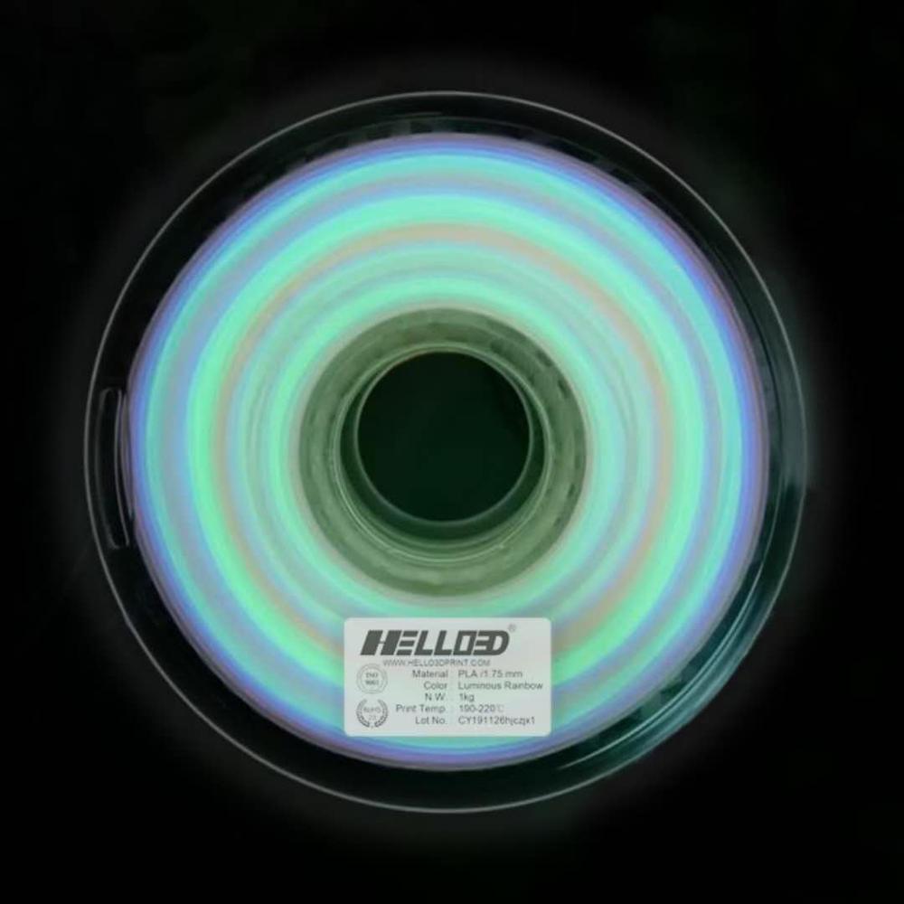 PLA Filament 3D Printer Printing Glowing In The Dark Rainbow Luminous 1.75MM 1Kg Most Expensive Best Toner Blue purple