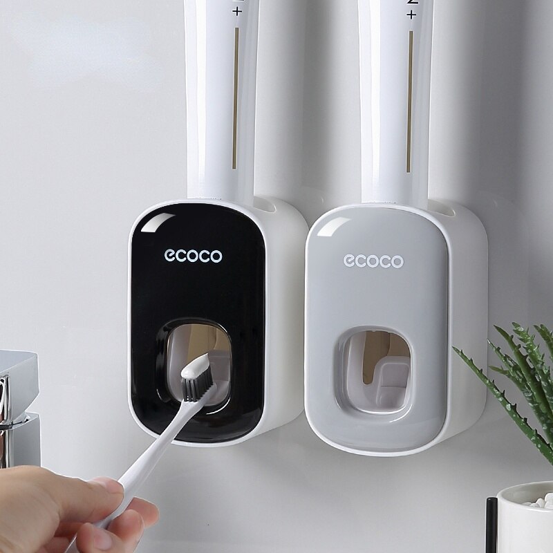 Toothpaste Squeezer Toothbrush Holder Free Punch Wall Mounted Automatic Toothpaste Squeezer Set Bathroom Accessories