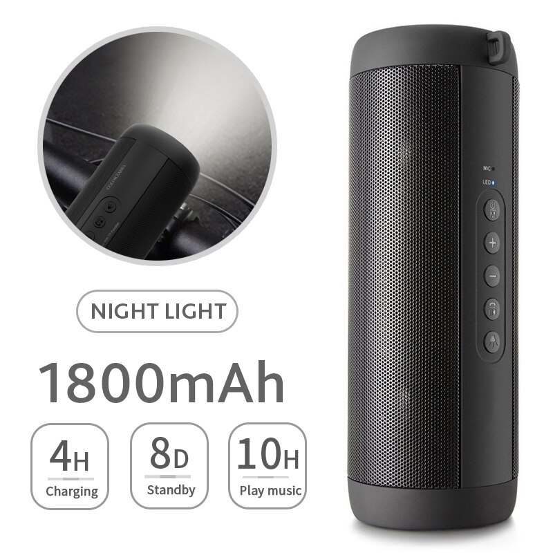 Christmas Wireless Bluetooth Speaker Waterproof Portable Outdoor Bass Column Loudspeaker Hands-free With Flashlight