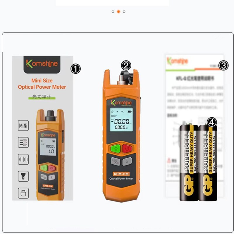 KPM-11M Komshine Fiber Optical Power Meter Mini OPM Medidor de potência PT Support FC/SC/ST interface Free Ship