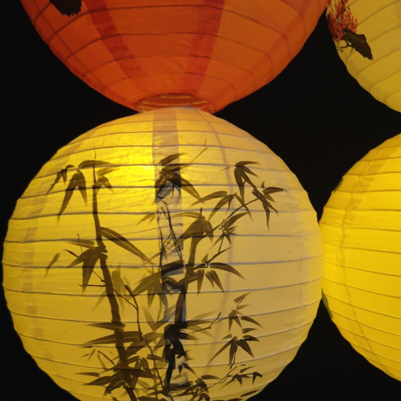 12inch 30cm Chinese Round Retro Paper Lantern Birthday Wedding Party Decor Craft DIY Creavtive Home Decoration Accessories