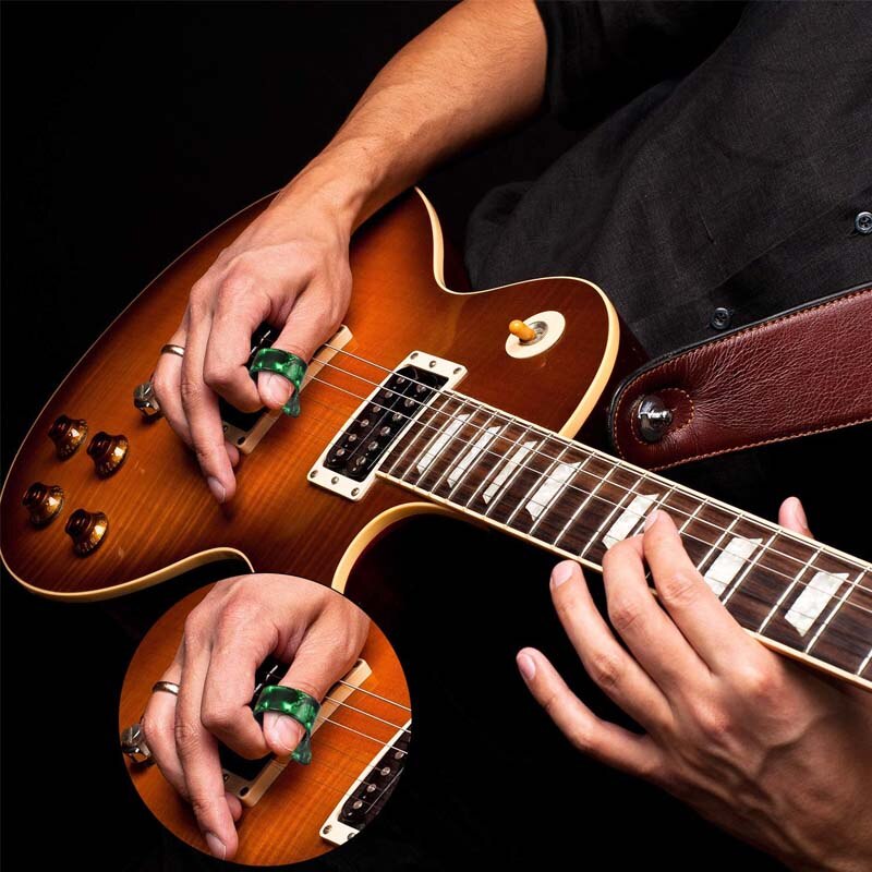 Púa para Guitarra, púa para dedo, Protector para Guitarra, para Guitarra eléctrica púa acústica, bajo, Pulgar, Protector para dedo, 2 uds.