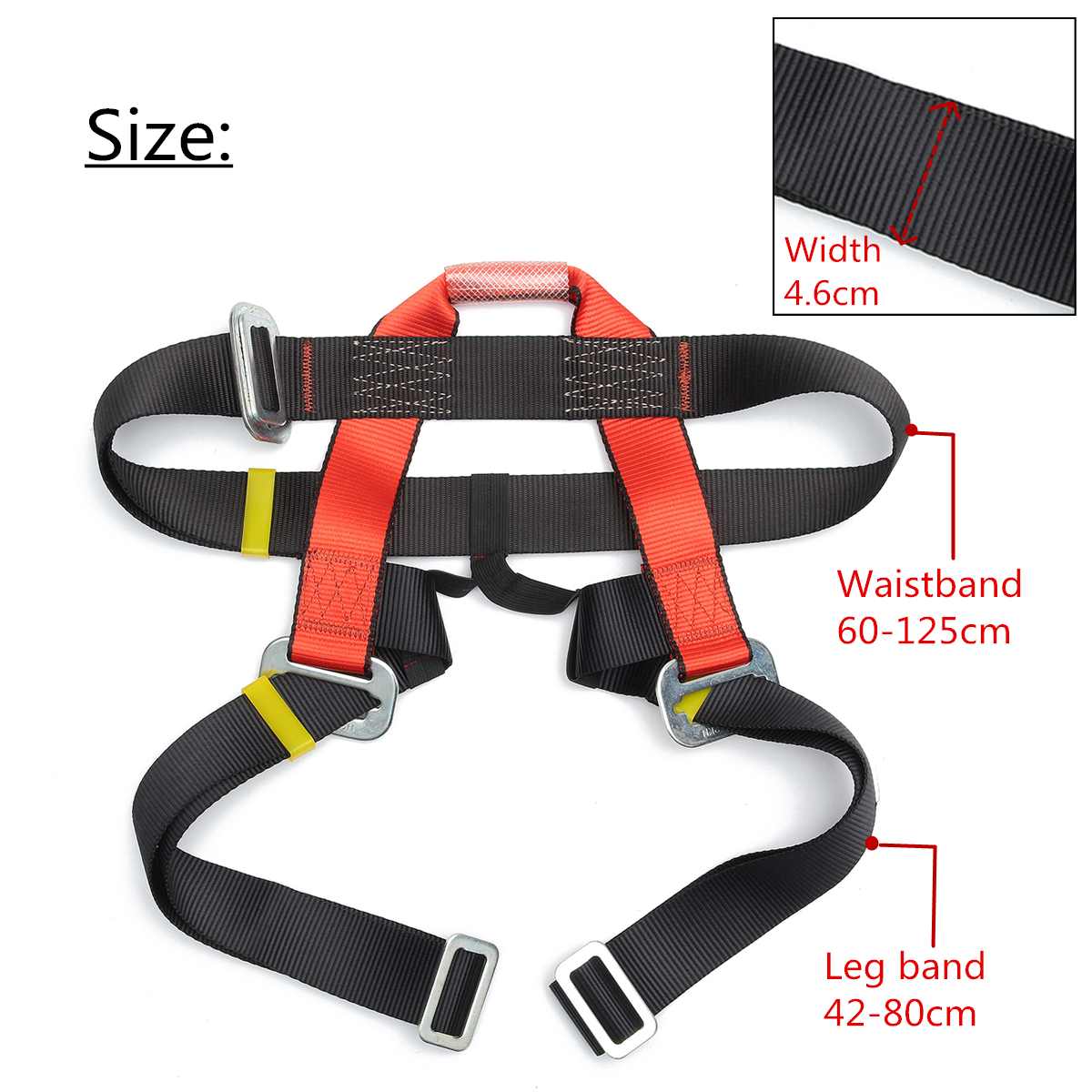Climbing Safety Belt Outdoor Mountain Rock Climbing Rappelling Harness Bust Belt Rescue Safety Seat Sitting Strap Outdoor Tool