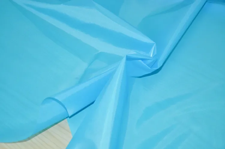 190t Polyester Taff Pu Beschichtung leichte wasserdichte Regenschirm Zelt Stoff Wind dicht und staub dicht Stoff Drachen Farbe Flagge Stoff: Blau