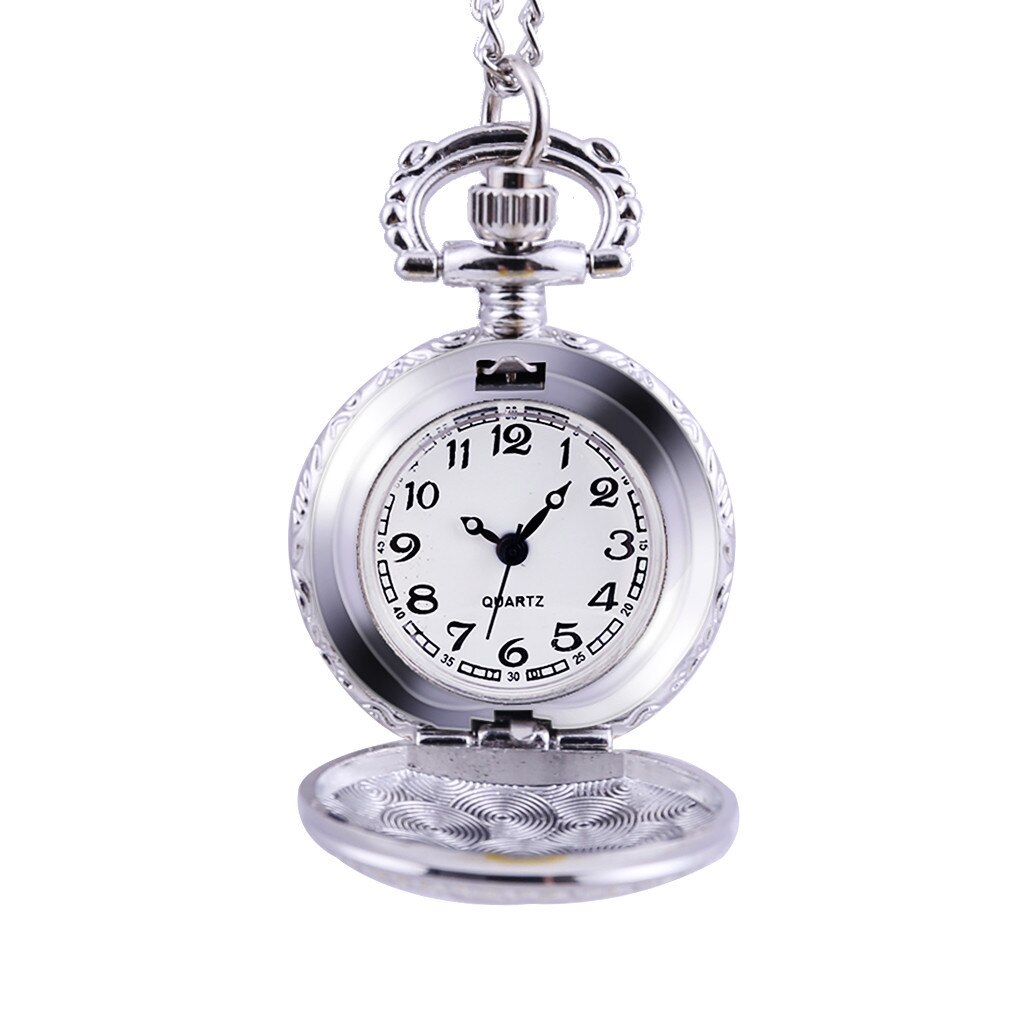 Vintage Pocket Watch Personality Retro Large Pocket Watch Engraved Quartz Pocket Watch Часы: Default Title