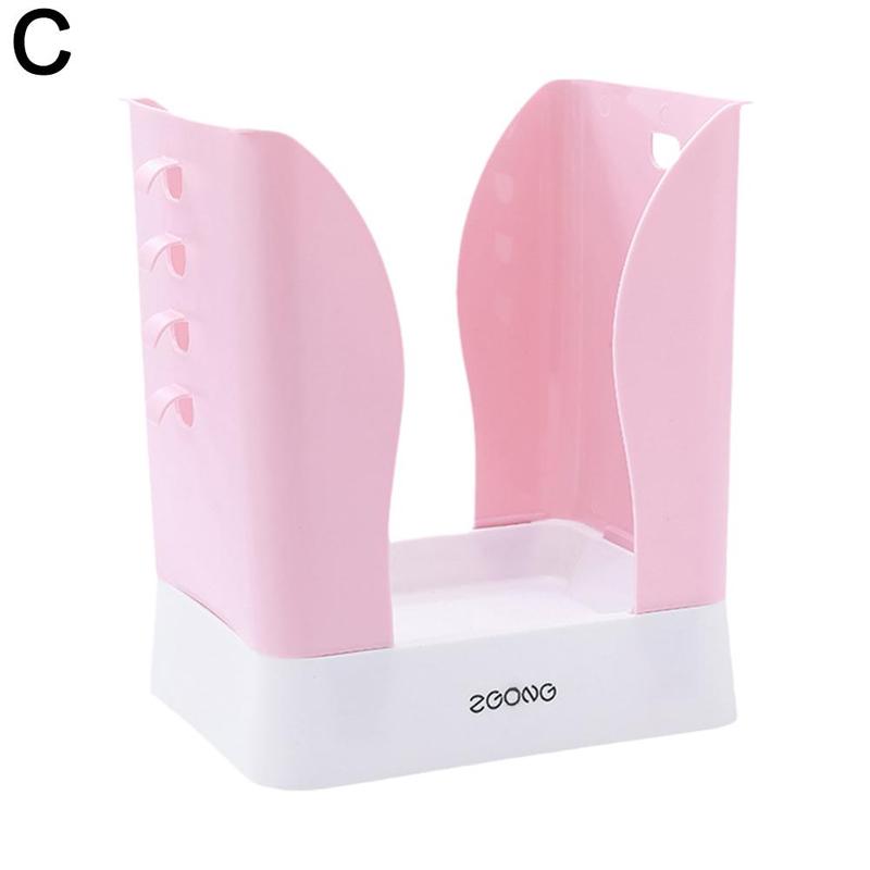 Expandable Trash Bin Can For Kitchens Cabinet Garbage Cans Storage Trash Basket Kitchen: pink white