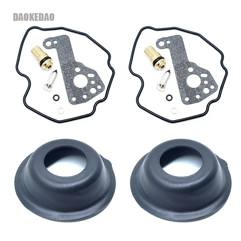 Für Yamaha Jungfrau XV535 XV 535 Vergaser Reparatur Bausatz Membran Membran Kohlenhydrate wieder aufbauen schweben Nadel Ventile Dichtung: 2 Bausätze und Membrance