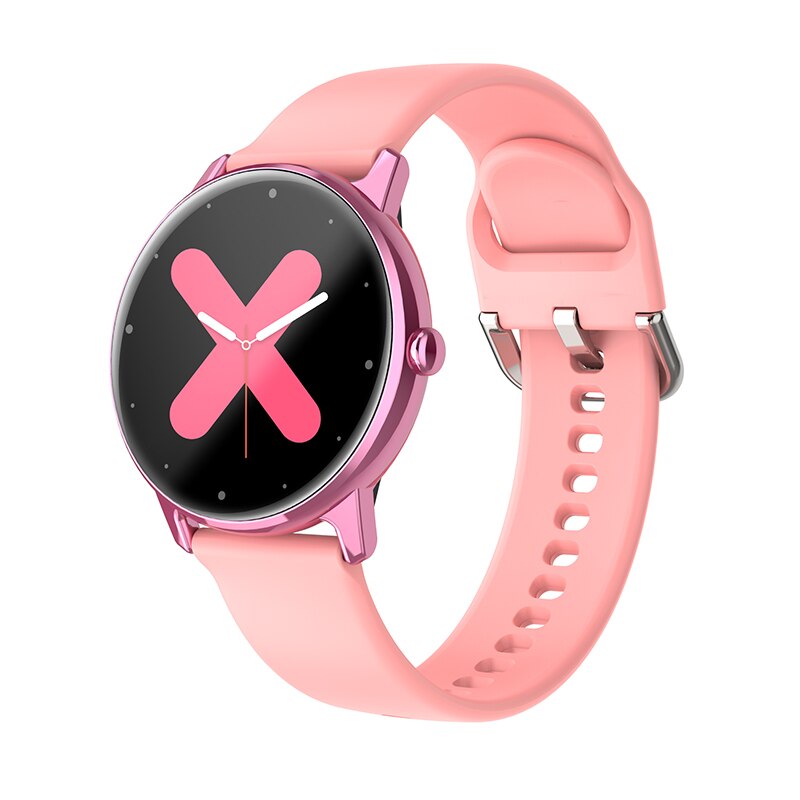 Dames Smart Horloge IP68 Waterdichte Fitness Tracker Hartslagmeter Full Screen Smart Horloge Voor Xiaomi Android Ios: Silicone pink