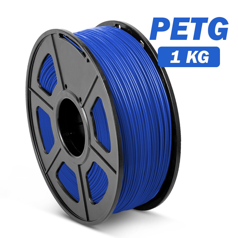 SUNLU – Filament PETG translucide pour imprimante 3D, matériaux d'impression en plastique, , 1.75mm de diamètre, sous forme de bobine de 1KG: PETG Blue