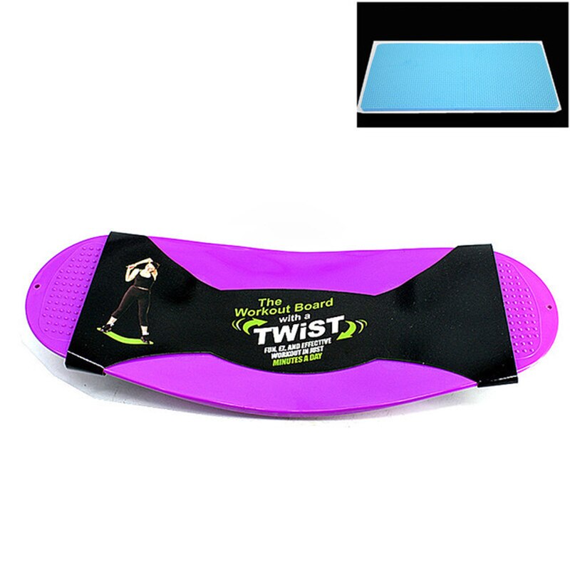 ABS Twisting Gym Fitness Balance Board Workout Thigh Yoga Training Board Non Slip Exercise Abdominal Women Twist Prancha Fitness: Purple