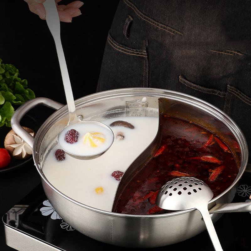 1 Piece Stainless Steel Soup Scoop Long Handle Spoon For Kitchen Non-Stick Slotted Ladle Spoons Cookware Kitchen Tools Supplies