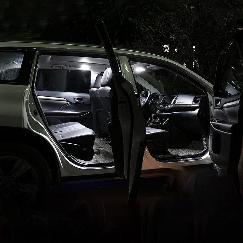 9 kpl led-auton sisävalo lukuvalo tavaratilan valot ohjaamon valon muokkaustarvikkeet toyota highlanderiin: Valkoinen 9 kpl