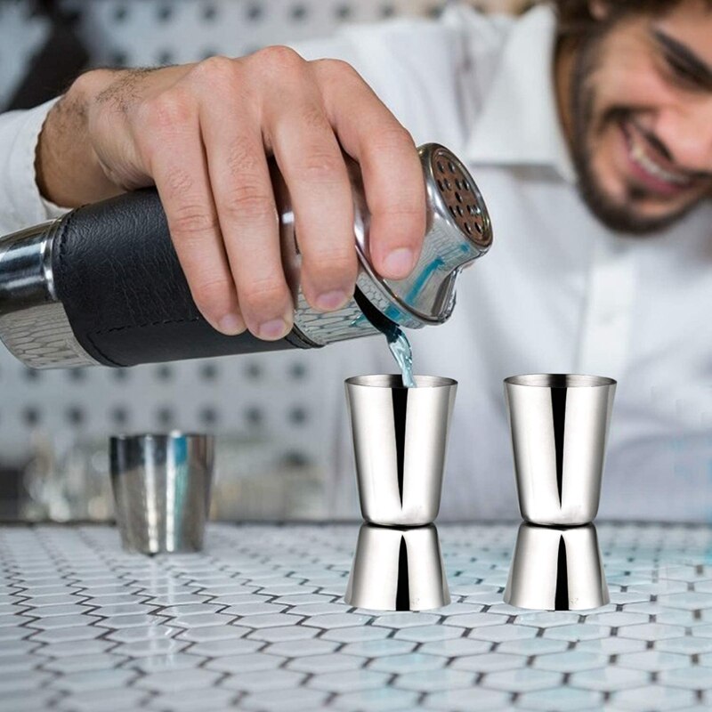 Measure Cup Bar Party Wine Cocktail Shaker Jigger Single Double Shot Short Drink Rectification Nixed Drink(3 Sizes)