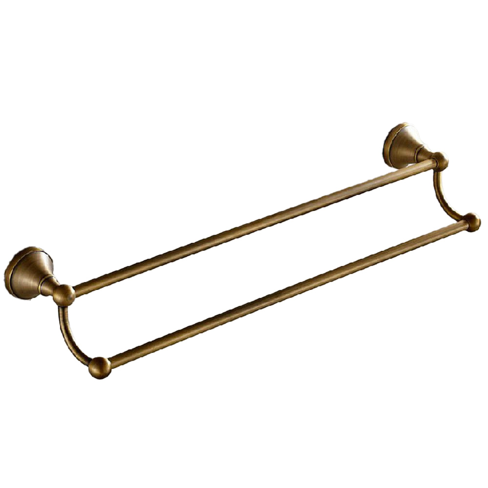 Antique Brass Wall Mounted Double Towel Rail Holder Rack Bathroom Accessories Towel bar Towel holder tba077