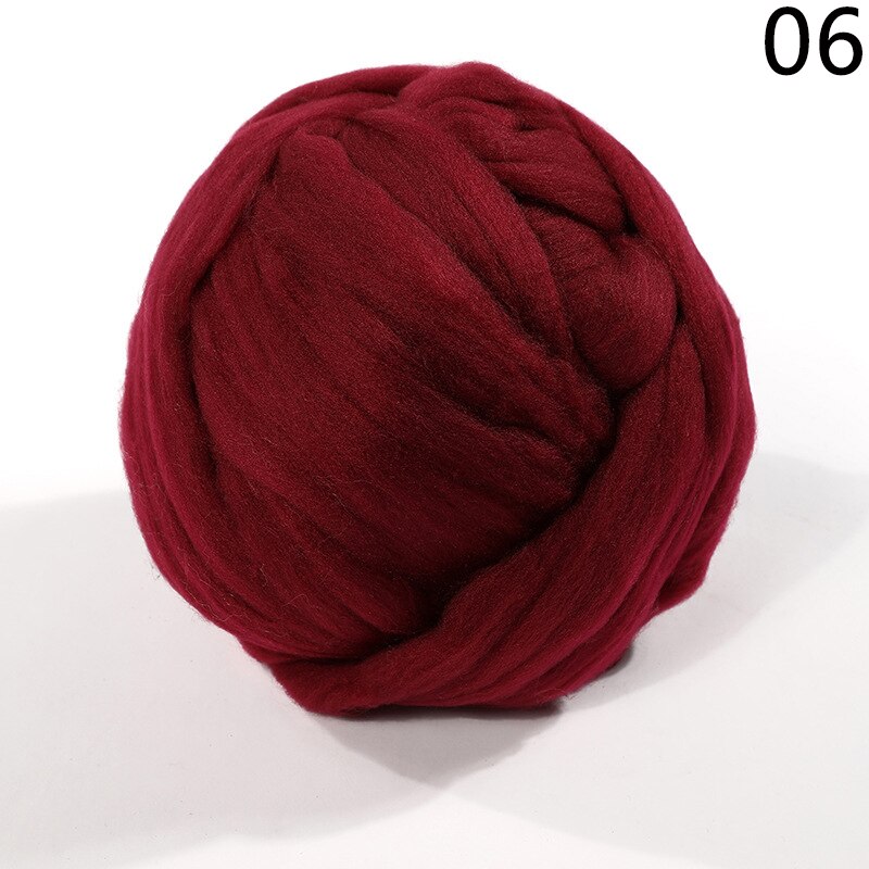 250g Super Thick Natural Wool Chunky Yarn Felt Wool Roving Yarn Spinning Hand Knitting Spin Yarn Diy Blanket Crocheting Supply: 06