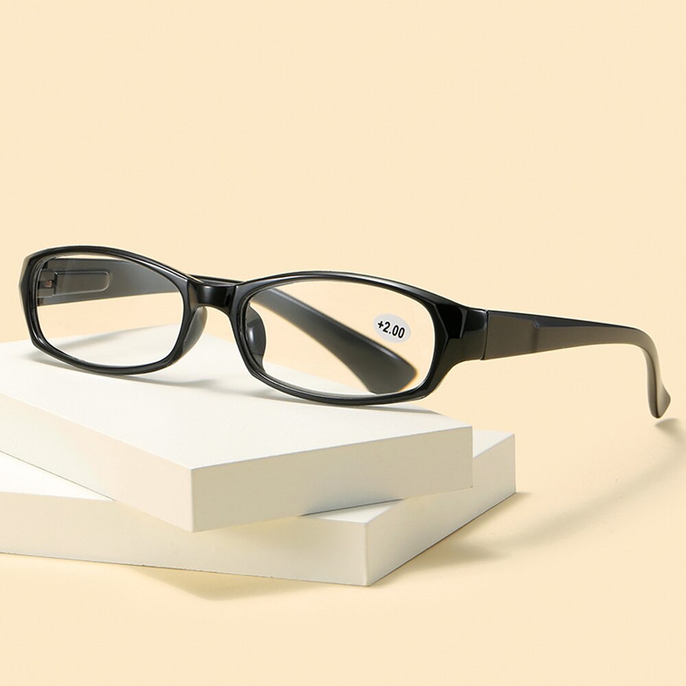 Gafas de lectura clásicas para hombre y mujer, lentes de lectura con montura negra para presbicia, de primavera, + 1,0 + 1,5 + 2,0 + 2,5 A + 4,0 Unisex