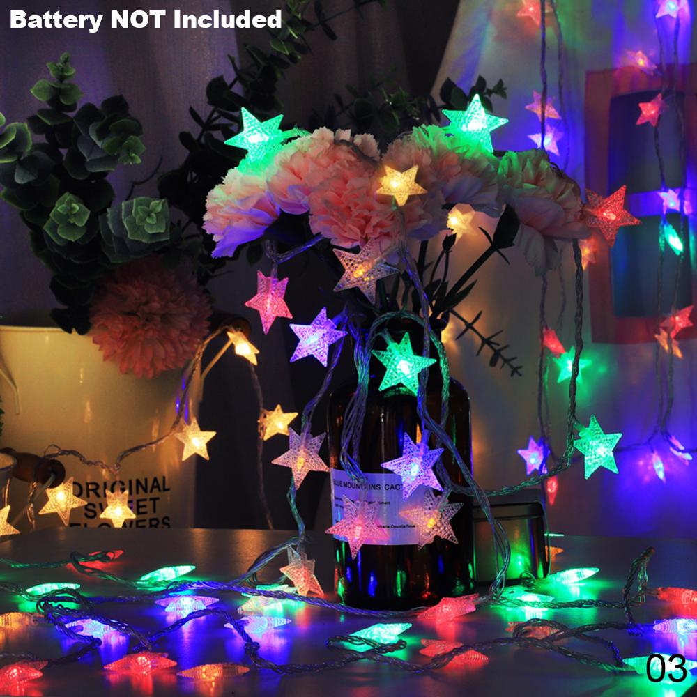 Romantic Star Round Lantern LED Lights String Kids Room Decor Fairy Garland Lights Home Garden Christmas Party Decoration Lights: Colorful 01 / 3m20Lights