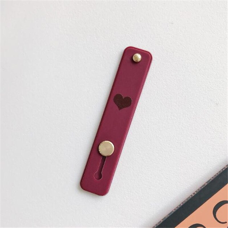 Silicone Wristband Heart Finger Ring Grip Mobile Phone Holder Stand Push Pull Sticker Paste Universal Band Phone Holder Bracket: E