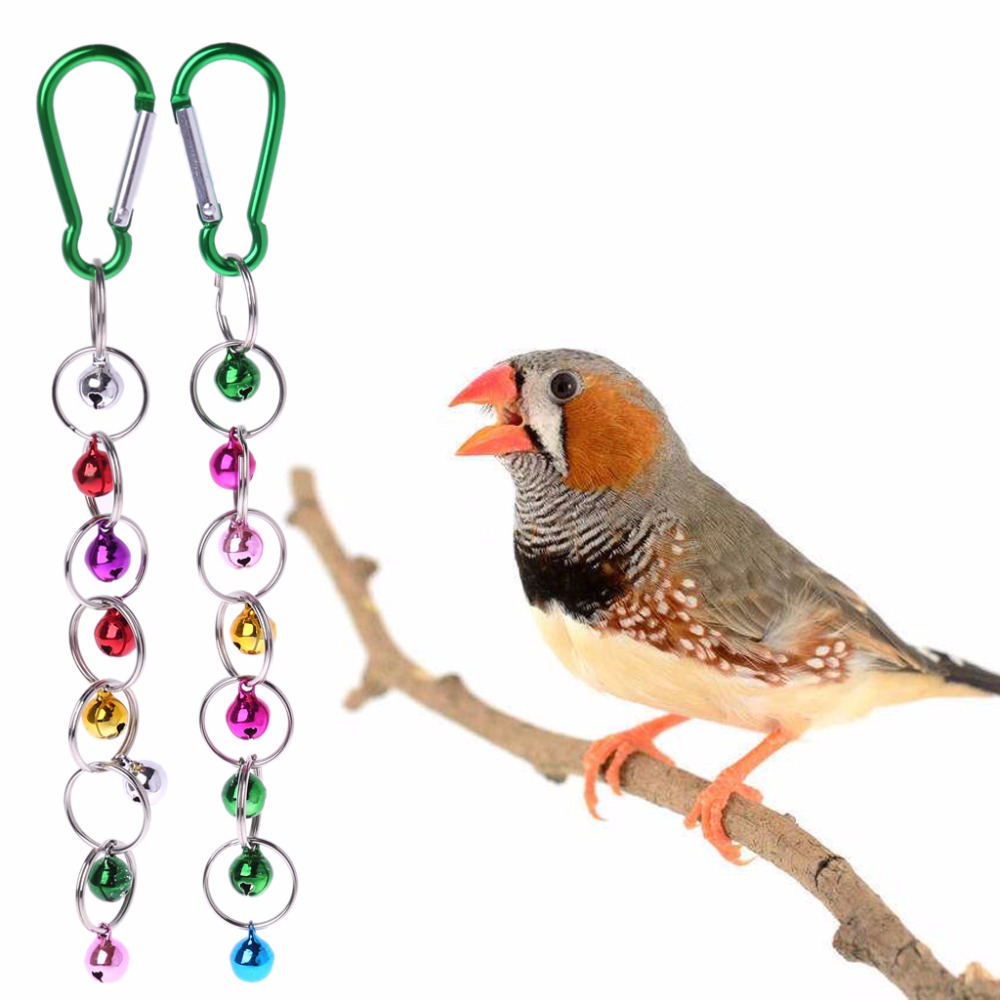 Pájaro para morder, juguete, campana, loro, colgante para hámster, cadena de balanceo, juguete para masticar periquito