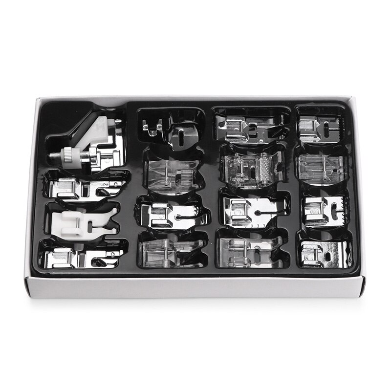 Naaimachine Presser Brother Singer Janom Naaimachines Voet Voeten Kit Set Met Doos Voet Gereedschap Accessoire Naaien Tool