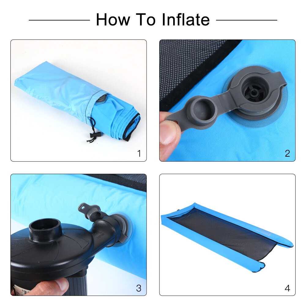 Opblaasbare drijvende ligstoel, draagbaar zwembadbed, opblaasbare ligstoel voor in het zwembad