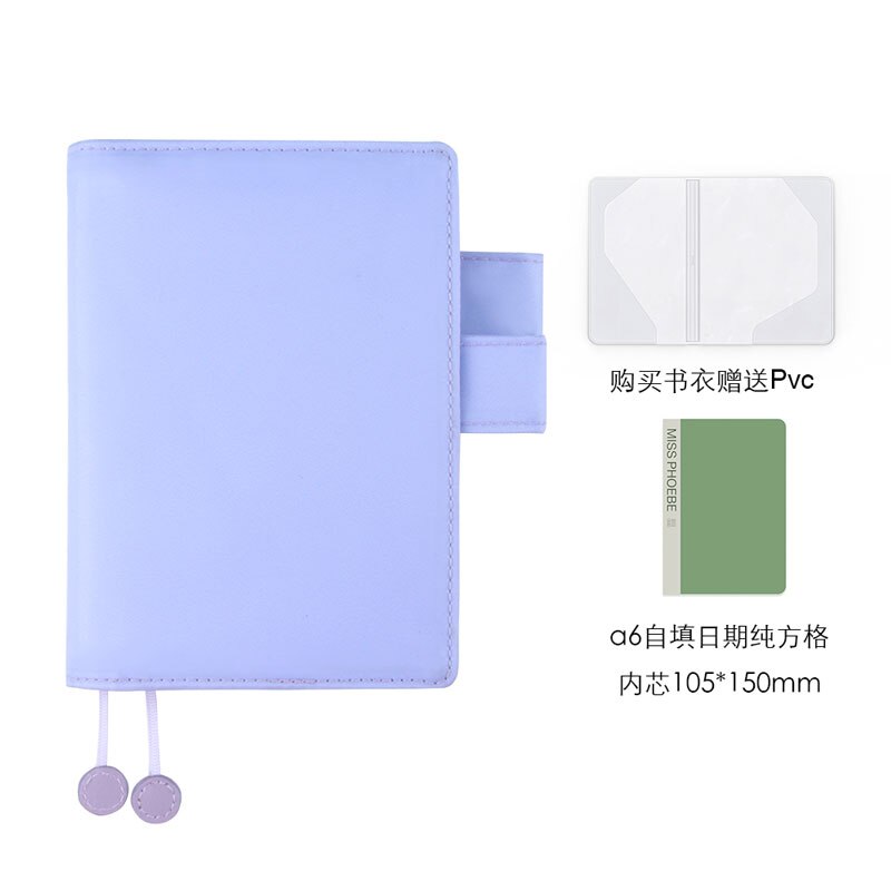 Yiwi A6 Grid Filler Planner Agenda Color Colth Notebook PVC Daily Journal Travel Journal Note Stationery