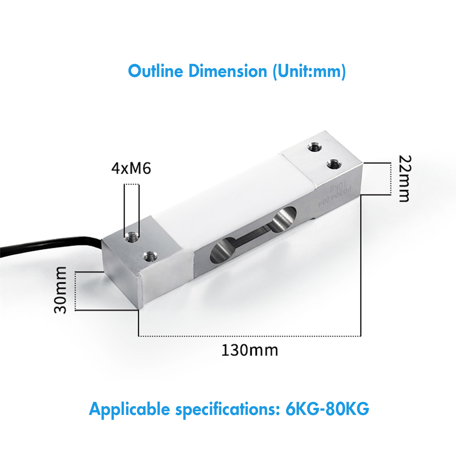Tragbarer Wägezellen-Wägesensor 6 kg 10 kg 20 kg 40 kg 80 kg Gewichtssensor Wägezelle HX711 AD-Modul für elektronische Waage