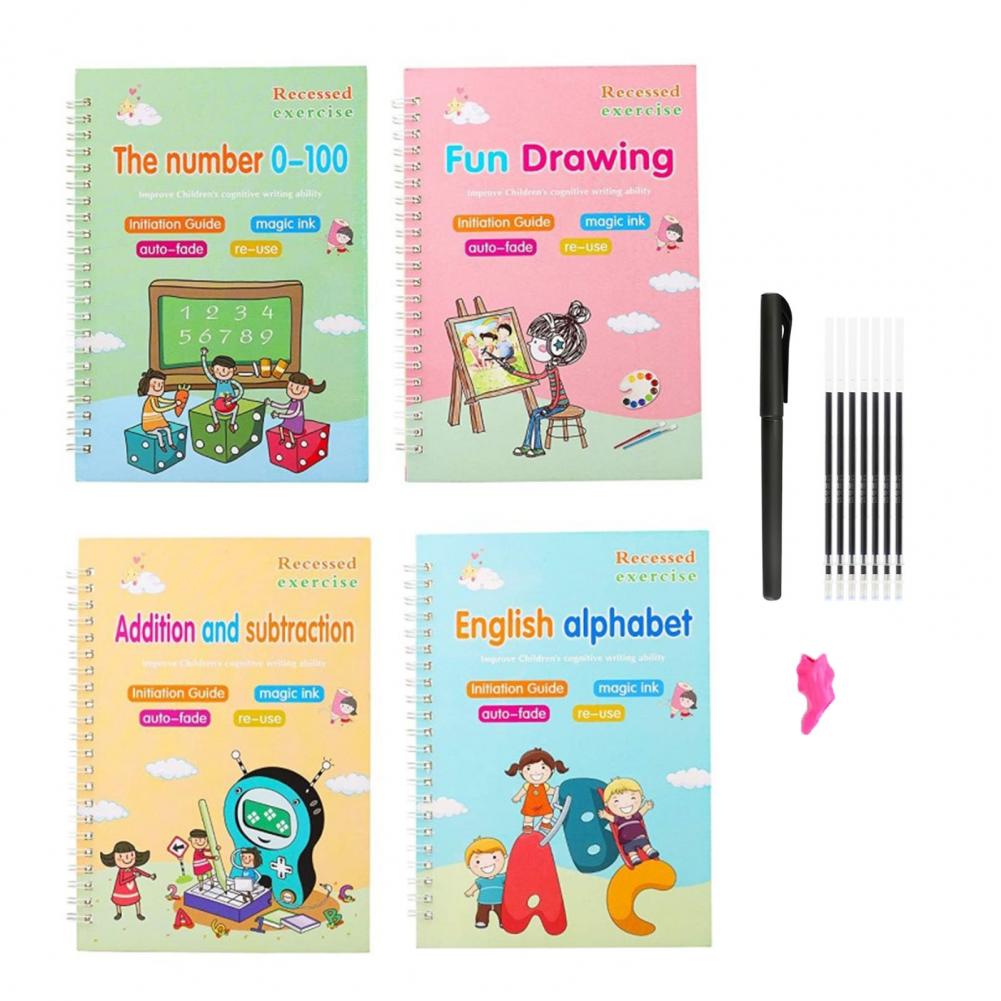 Cuaderno de práctica para copiar la versión en inglés de ranura de papel de de letra de los niños caligrafía libro para casa