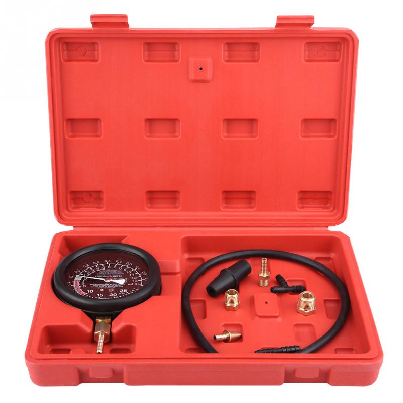 Car Engine Vacuum Fuel Pump&Vacuum Tester Gauge Carburetor Pressure Diagnostics Leakage Tester Durable