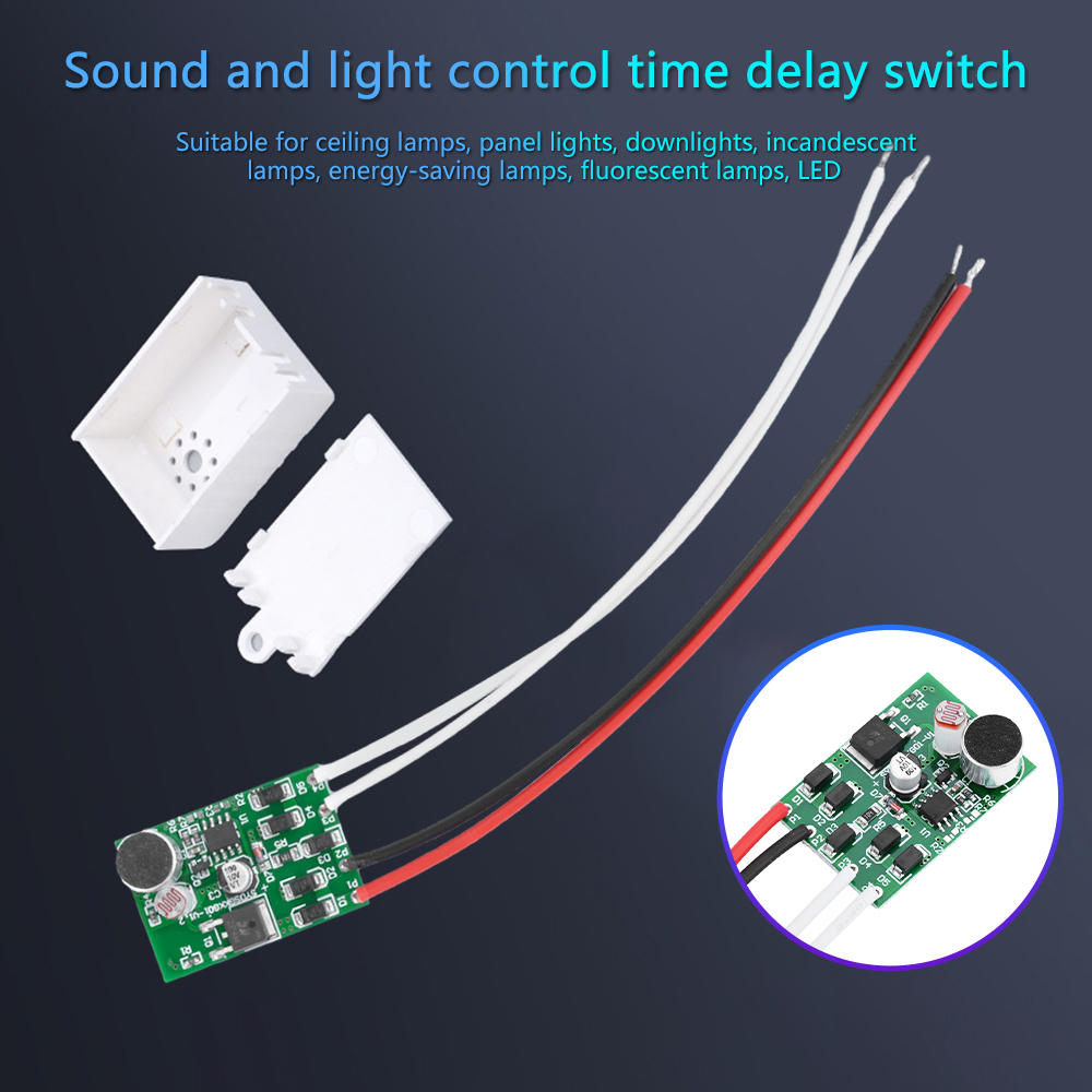 AC220V Interruttore del sensore vocale Controller Interruttore automatico del rilevatore del sensore vocale Interruttore di attivazione vocale per la luce del pannello della plafoniera