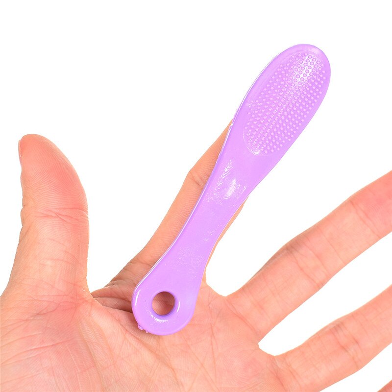 Mini silikon ansiktsbørste renere finger hudorm kutt fjerning nese pore vaske pad skrubb massasje sminke verktøy tilfeldig farge
