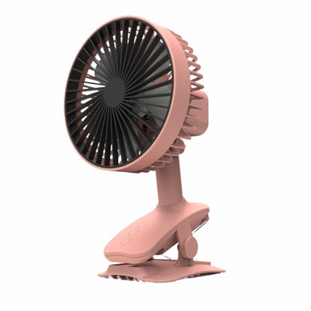 W9 proste przypinany wentylator przenośny mini wentylator ręczny wentylator biurko robić pracy w domu prędkości regulowane USB wentylator ładowalny: różowy