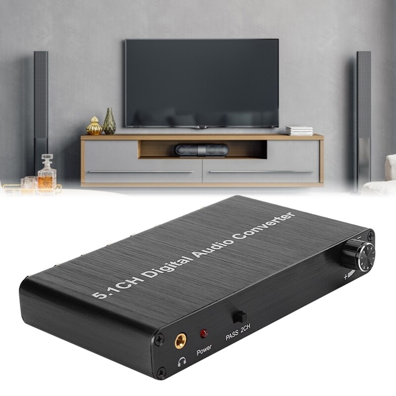 FULL-Digital Optical Audio Converter 5.1 Decoder Dts/Ac3 Dolby Decoding Spdif Input To 5.1 Channel Digital Audio Converter
