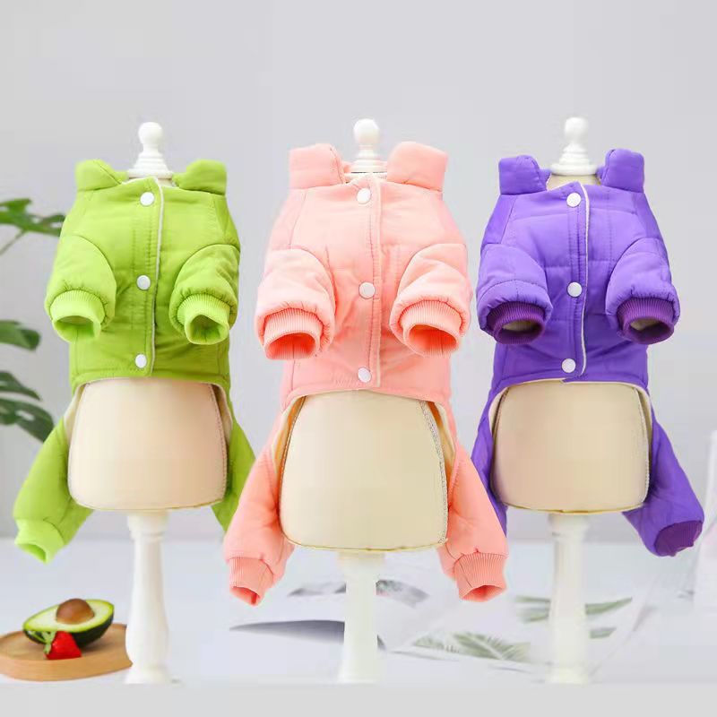 Pet Windproof Overalls Dog Clothes for Small Medium Dogs Down Coat Waterproof Thicken Parka Dog Jumpsuit Puppy Outfit