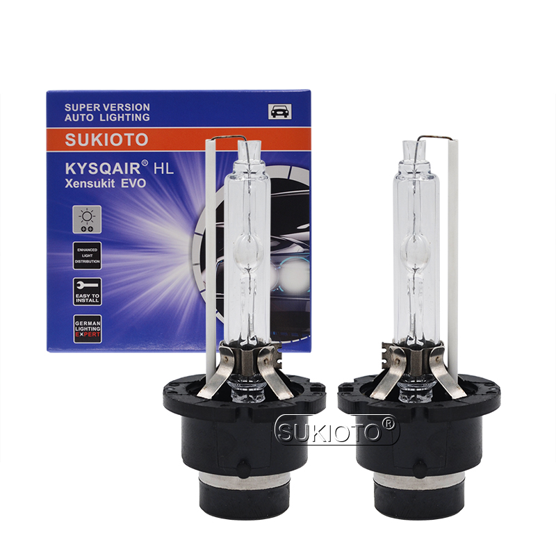 Sukioto japão 2 peças oem 35w d4s d2s xenon hid lâmpada 4300k 5000k 6000k 8000k 55w hid substituição farol 66440 66240 lâmpadas de xenônio