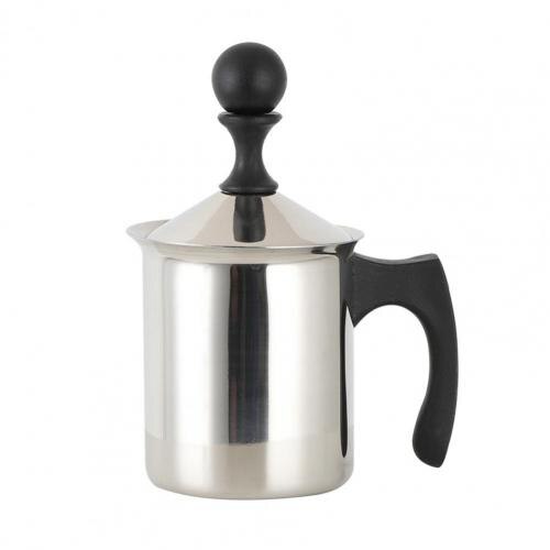 400/800ml Milchaufschäumer mit Griff Schaum Hersteller Rühren Tasse Becher Doppel Gittergewebe Edelstahl Leichte Latte Hersteller für Küche: 800ml 2