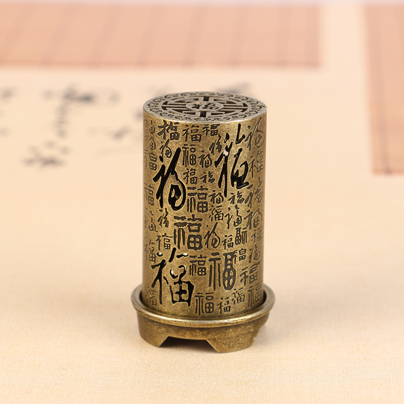 Brûleur d'encens Vertical carré, petit porte-encens en alliage Xiangyun, aromathérapie intérieure, ornement de maison, brûleurs d'encens en prune chinoise: Bourgogne