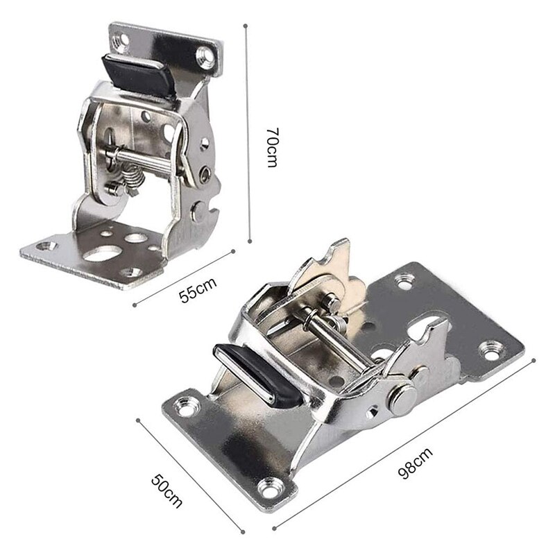 Support de charnière de pied pliable, matériel de charnière autobloquant avec Extension de verrouillage à vis pour pieds de Table 4 pièces
