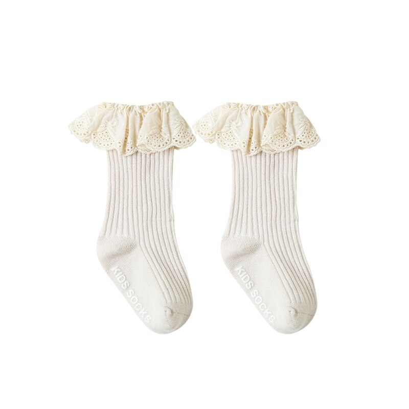 0-24M Winter Herbst Baby Mädchen Kleinkinder Socken freundlicher Knie Hohe Prinzessin Lange Weiche Baumwolle Spitze Leggings freundlicher Baby Mädchen Socken: W / M