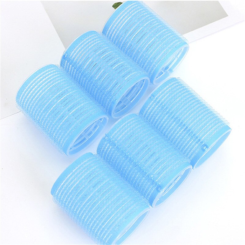 6 stuks haarrollers, krulspelden, zelfklevende rollers, thuisgebruik krulspelden, haarkleverige stylingtools voor haarverzorging