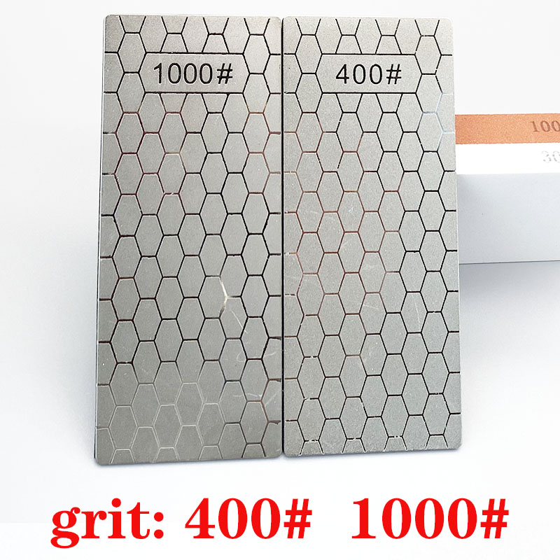 400 600 1000 1200 Grit Diamond Knife Sharpening Stone Kitchen Knife Sharpening Plate Whetstone GrindStone Grinder toolHoning Set: 400 1000 grit
